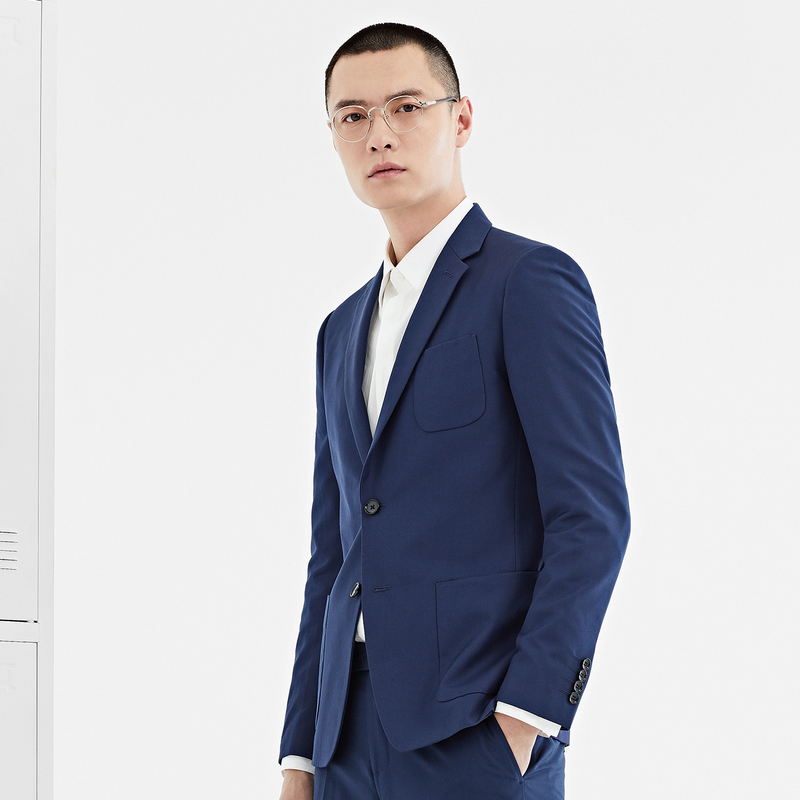 (Ưu đãi đặc biệt) GXG nam 2020 Summer Trim thời trang màu xanh Suit Tops s171113502