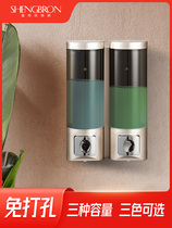Bathroom wall-mounted non-perforated shampoo shower gel box Hotel hotel manual soap dispenser Hand sanitizer bottle