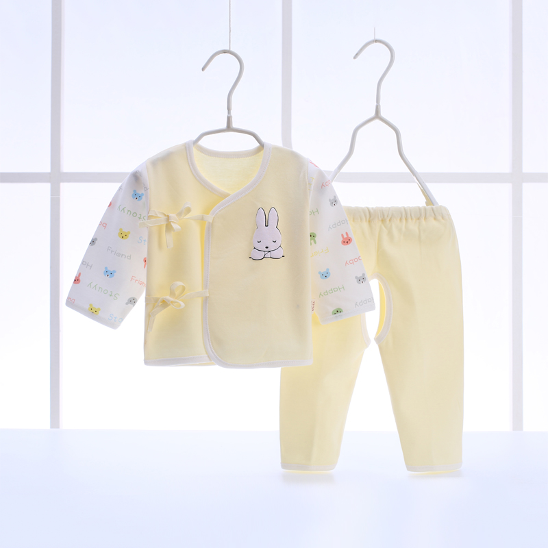 Baby newborn cotton underwear set 0-3 months baby soft home oblique lace two-piece set