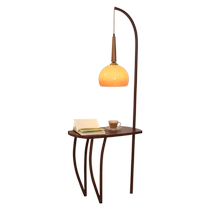Floor lamp living room 2024 new grapefruit lamp shelf high-end designer retro bedroom vertical fishing lamp