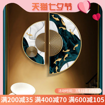 Modern Light Lavish Living Room Decoration Painting Restaurant Hanging Paintings Fresco Semi-circle Creative Composition Painting Minimalist Sofa Background Wall Painting