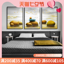 Living Room Decoration Painting Nordic Style Hair Treasure Deer Tree Modern Minima Triple Painting Sofa Background Wall Painting Light Extravagant Atmosphere