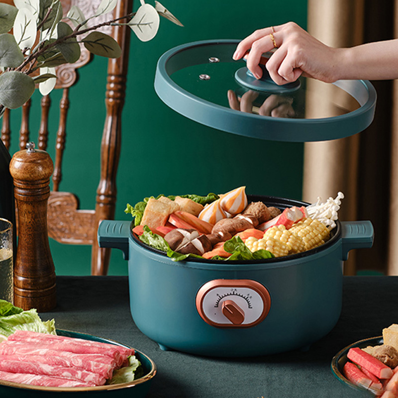 Quick cooking pot Home Dormitory Students Multifunction One-piece Pan Home Cooking Noodle Mini Small Electric Frying Pan Electric Hot Pot