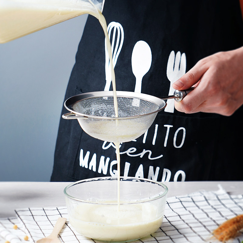 304 stainless steel leaking spoon Home soy milk filter screen Ultrafine Juice Filter Spoon Kitchen God Instrumental Flour Screen-Taobao