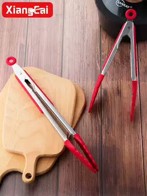 Stainless steel barbecue clip thickened steak barbecue clip Kitchen high temperature resistant food clip Bread pork chop food clip