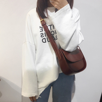 Autumn and winter bag Women summer 2021 New Tide senior sense crossbody retro explosive saddle bag female texture niche foreign gas