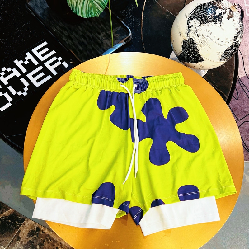 Summer Patrick Star Double-Layer Quick-Dry Swimming Trunks for Water Park, Beach Vacation, Sports, and Beachside Activities Summer Patrick Star Double-Layer Quick-Dry Swimming Trunks for Water Park, Beach Vacation, Sports, and Beachside Activities