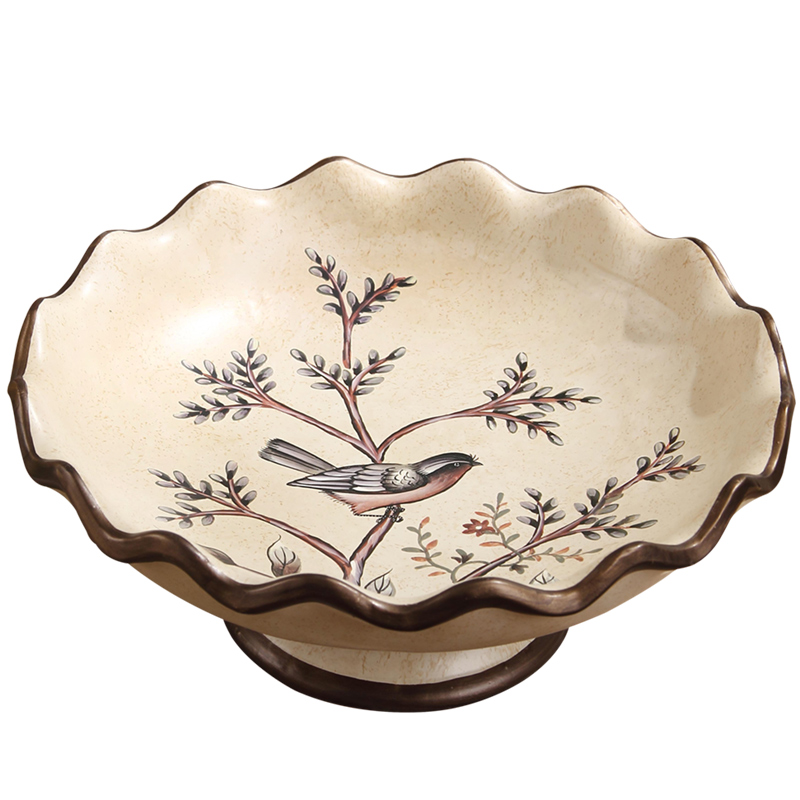 Ceramic creative European - style key-2 luxury home sitting room of fruit compote American modern furnishing articles filled with fruit tea table is contracted