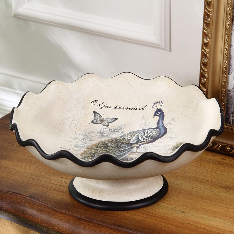Ceramic creative European - style key-2 luxury home sitting room of fruit compote American modern furnishing articles filled with fruit tea table is contracted