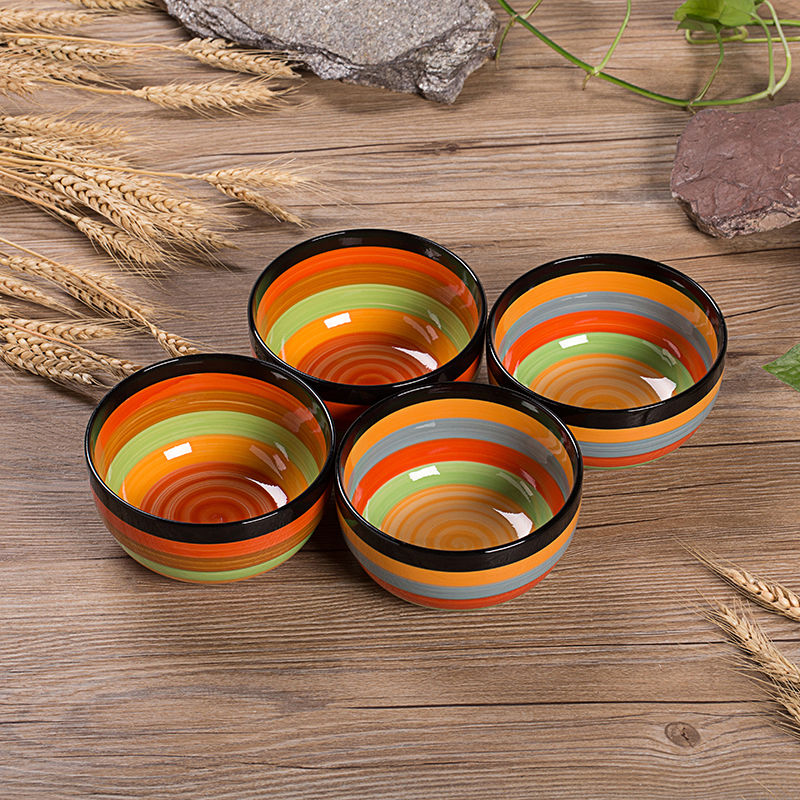 Rainbow such as bowl of rice bowls bowl mercifully soup bowl dishes suit household ceramics Japanese eat bowl microwave tableware Rainbow