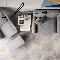 Bathroom balcony cement brick Cafe Living room Hexagonal brick Antique brick Courtyard tile Non-slip floor tile Jazz white