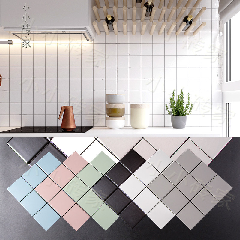 30 full porcelain small white brick kitchen wall brick Ikea make-up room tile mosaic minimalist modern toilet floor tiles Nordic