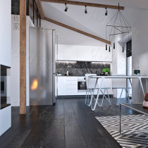 Black and white wood grain tile floor tile imitation solid wood floor tile bedroom Nordic solid color balcony kitchen non-slip antique tile tile tile