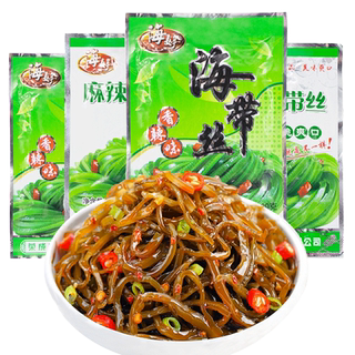 海婷海带丝开袋即食下饭菜麻辣咸菜香辣海藻菜零食小包装休闲食品