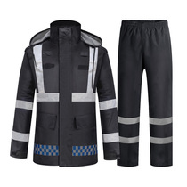 New lattice reflective raincoat set Labor split security personnel on duty patrol raincoat construction raincoat