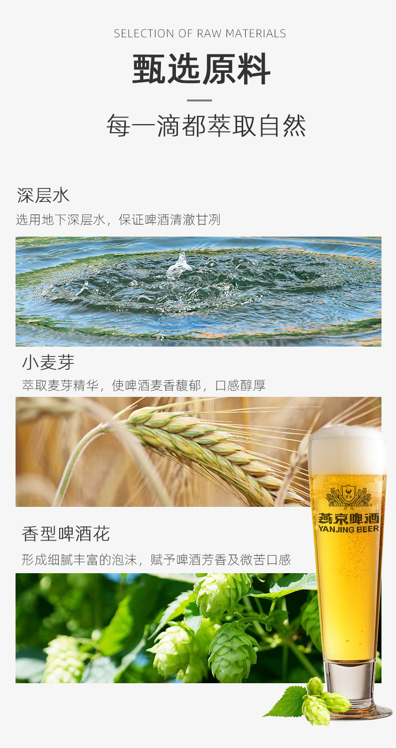 亚洲啤酒锦标赛金奖 燕京啤酒 12度原浆白啤 500ml*12听 图8