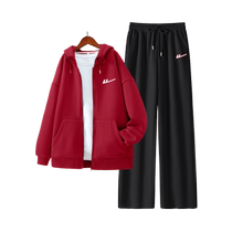 Pull back sports suit for women spring and autumn 2024 new national fashion casual jacket small autumn wear with a complete set of Z