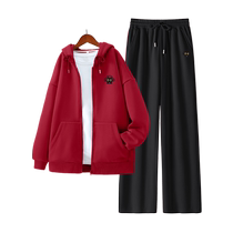 Pull back new Chinese style national style sports suit for women spring and autumn 2024 new fashion complete set of early autumn wear Z