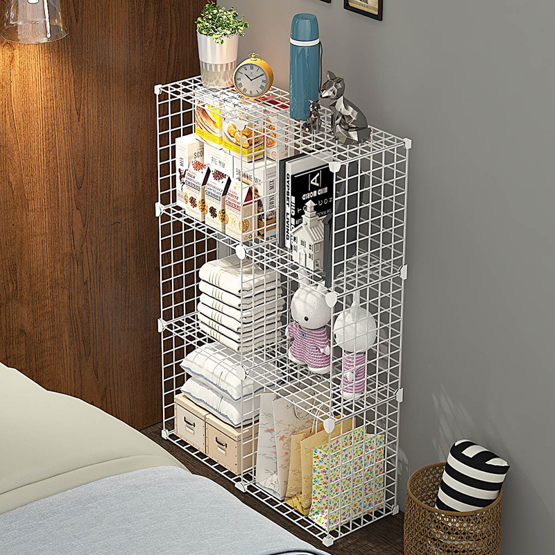 Shelf floor bedroom Bedroom Makeup Room room Narrow Slit Headboard Containing deity Finishing Racks Dormitory Iron Art Bookshelves