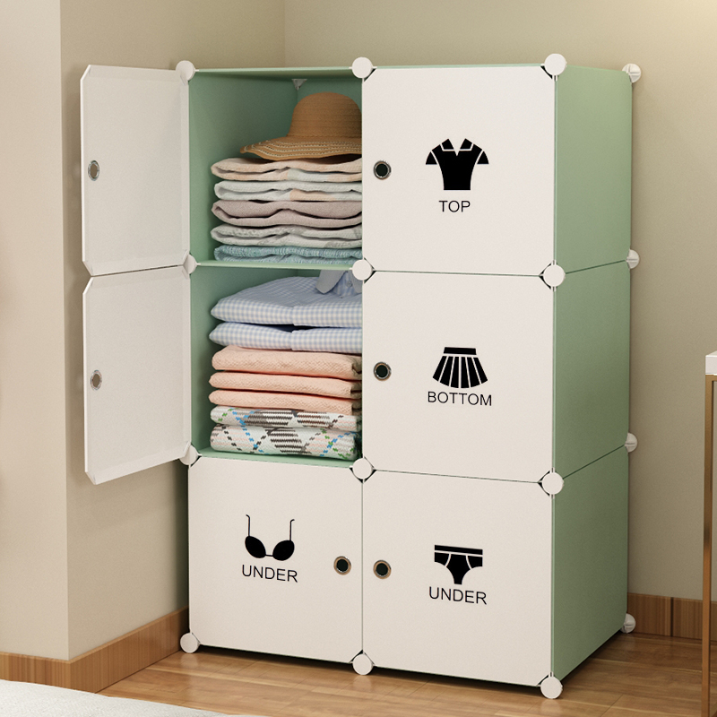 Clothes containing cabinet Dormitory Bedrooms Modern Minimalist Home Plastic Disposal Lockers Rent room Easy wardrobe