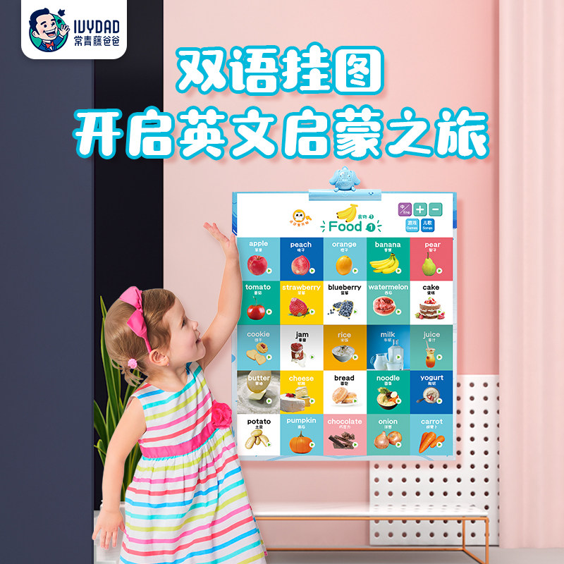 Ivy Dad Bilingual Audio Early Education Wall Chart English Language Enlightenment Early Education Sound Flip Chart Pinyin Flip Chart