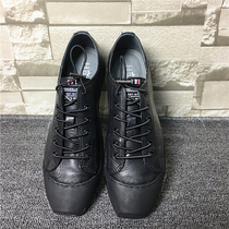 New Genuine Leather Casual Shoes Mans Personality Square Shoes Head Lacing Head Layer Soft Bull Leather Leather Shoes Soft Leather Driving Shoes