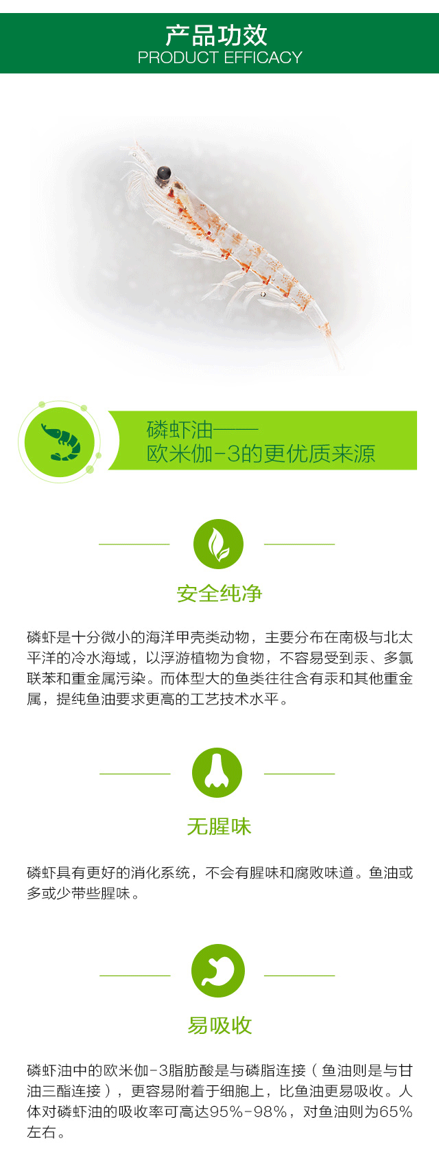 美国进口 Natures Truth 自然之珍 南极磷虾油软胶囊  60粒*2件 图3