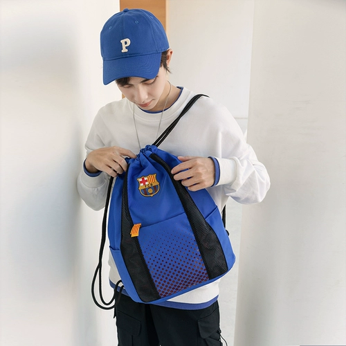 Простой футбольный рюкзак, портативная сумка через плечо для отдыха, надевается на плечо, на шнурках