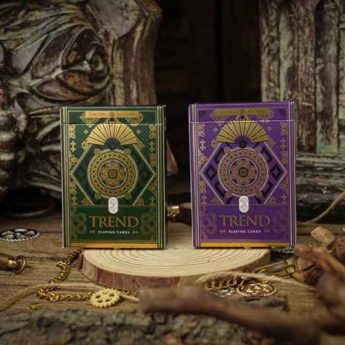 TCC Poker Poker Town without a few folds light dance Chinese flower cut poker Creative wind