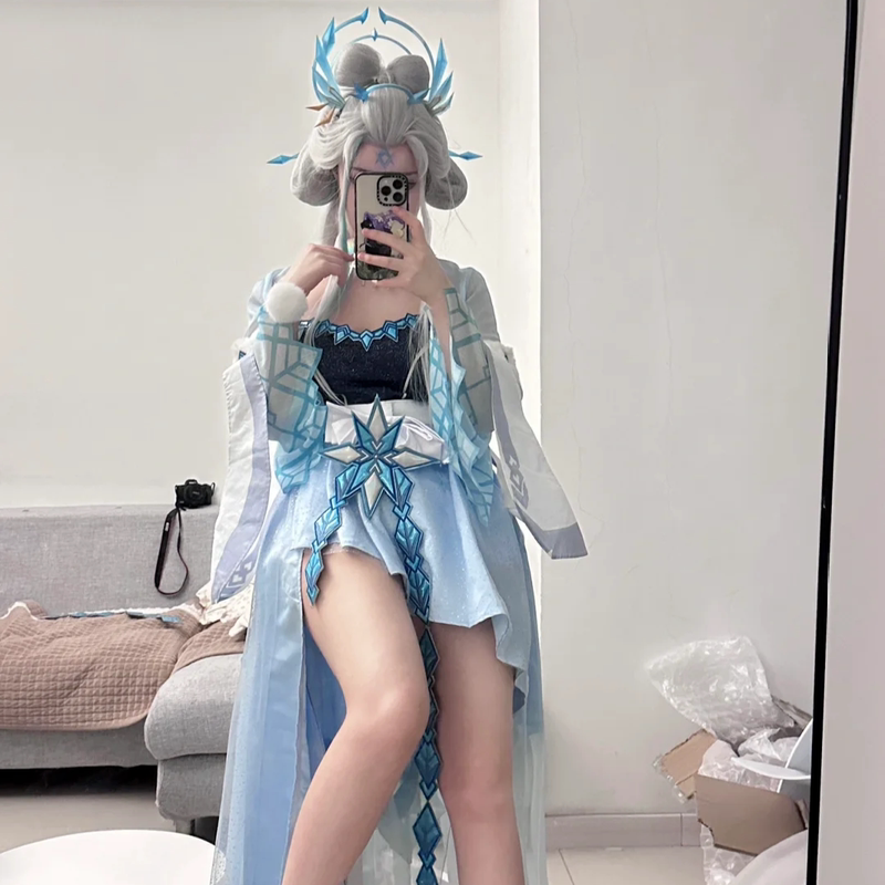 King Cosplay Frost Flower Luna Frost Moon Song Cosplay Costume Luna Frost Moon Song Cosplay Luna Frost Moon Song Cosplay Wig