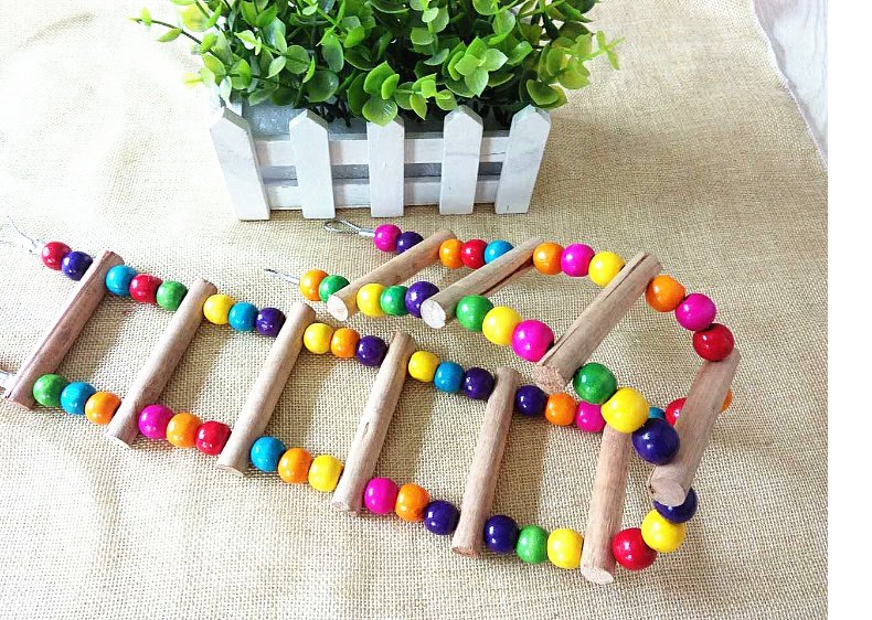 Chim đồ chơi vẹt đồ chơi cung cấp chim lồng phụ kiện thang thang màu thang - Chim & Chăm sóc chim Supplies Cám trứng