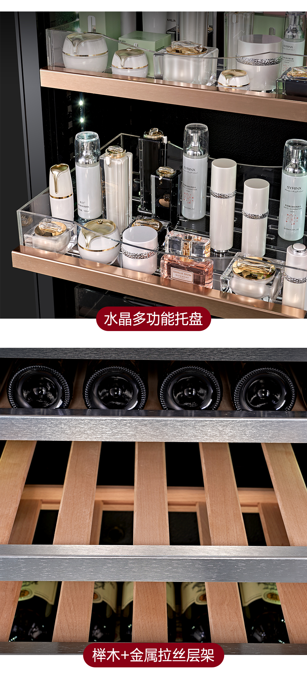 tủ ruou PULADI Prati Rượu làm mát nhiệt độ và độ ẩm không đổi rượu vang Tủ lạnh trà tươi giữ máy nén xì gà - Tủ rượu vang tủ rượu nhỏ đẹp