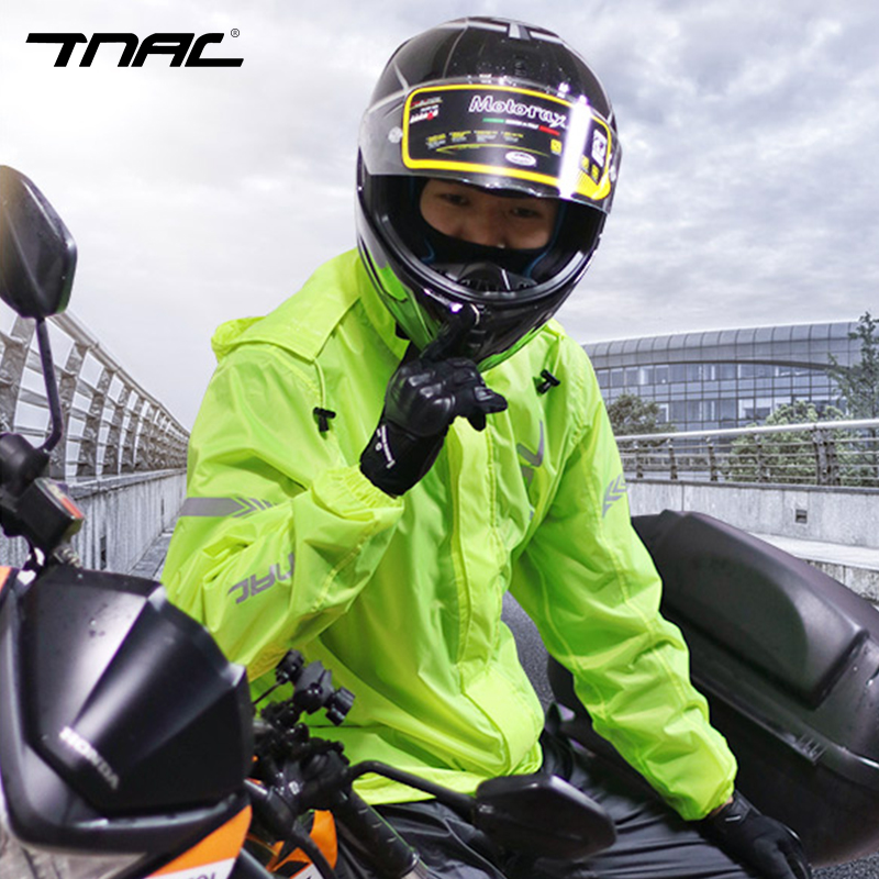 TOPS TNAC motorcycle raincoat set riding split male and female rider ultra-thin single rain suit rain pants reflector