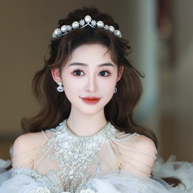 New Sweet Retro Zircon Pearl Headband Photo Studio Style Bridal Headwear Wedding Dress Accessories Crown New Sweet Retro Zircon Pearl Headband Photo Studio Style Bridal Headwear Wedding Dress Accessories Crown