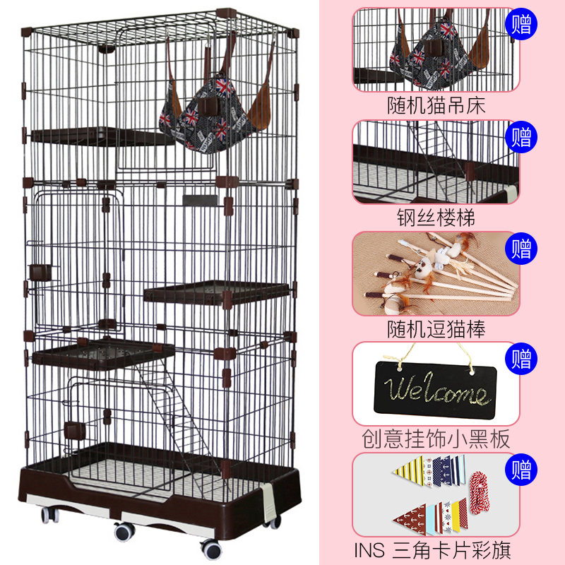 Cat Cage HouseCage Double Two-storey Cat Cage Cage Cage Double-floor Cat-Cat's Nestle Indoor Cat Fence Cat