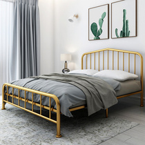Nordic style ins iron bed double bed 1 8 iron bed 1 2 single 1 5 meters simple modern iron frame princess bed
