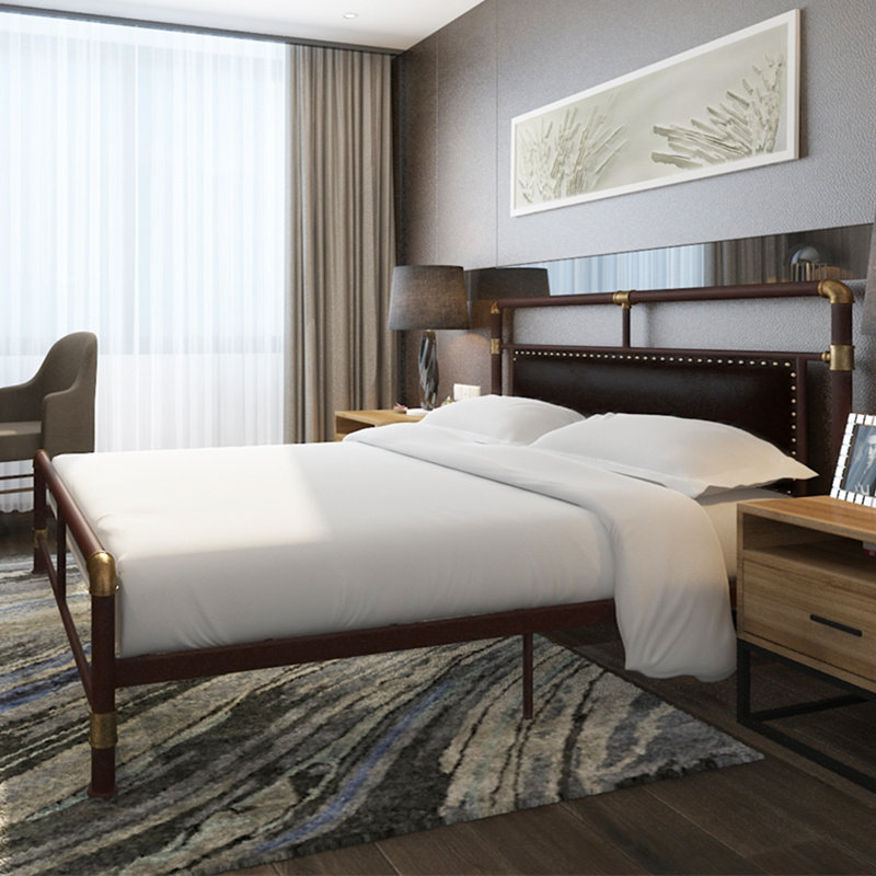 Iron bed 1 2 m single bed 1 8m modern double bed retro - frame bed Northern Europe 1 5 m iron bed simple