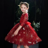 Наряд маленькой принцессы, юбка, лонгслив, вечернее платье, детский осенний наряд для музыкальных выступлений, из фатина