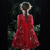 Наряд маленькой принцессы, юбка, лонгслив, вечернее платье, детский осенний наряд для музыкальных выступлений, из фатина