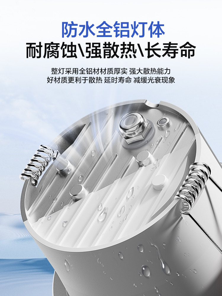 Ultra-Thin Narrow-Edge Embedded Waterproof Downlight for Outdoor Bathrooms, Moisture-Proof and Anti-Fog Led Ceiling Light