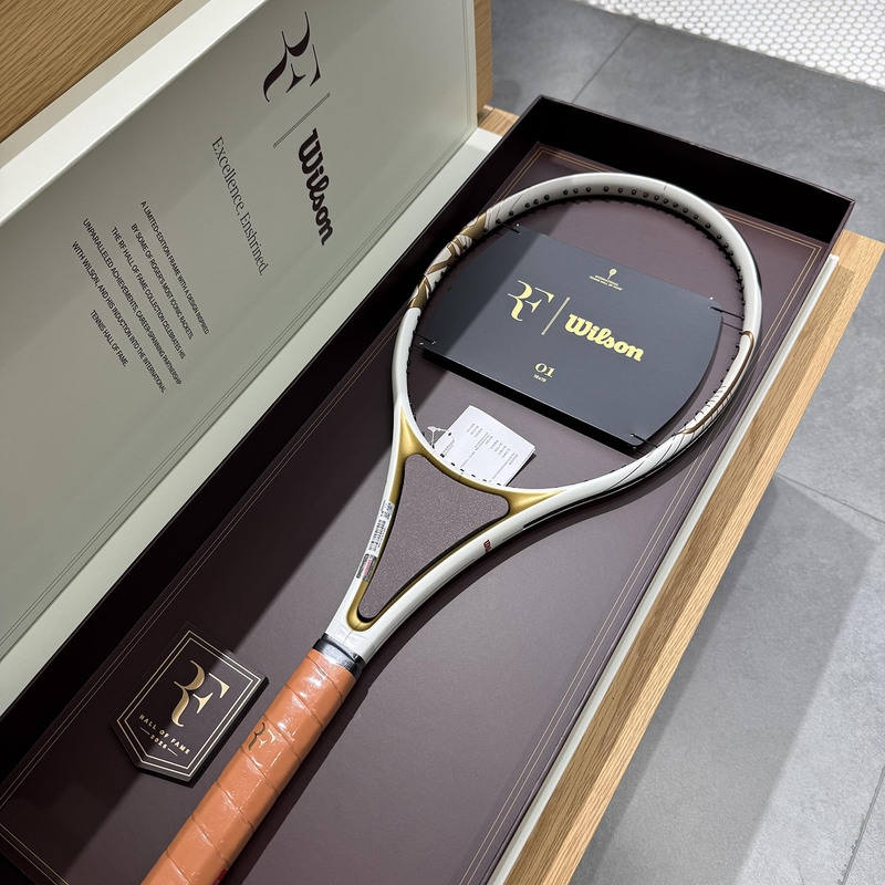 Wilson Rf 01 Wilson Federer Hall of Fame Commemorative Platinum Tennis Racket Limited Edition Professional Racket Gift Box