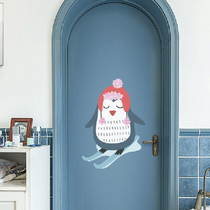 DHB wall stickers ins Living room bedroom door stickers Student kindergarten wallpaper Self-adhesive Nordic simple bedroom dormitory stickers