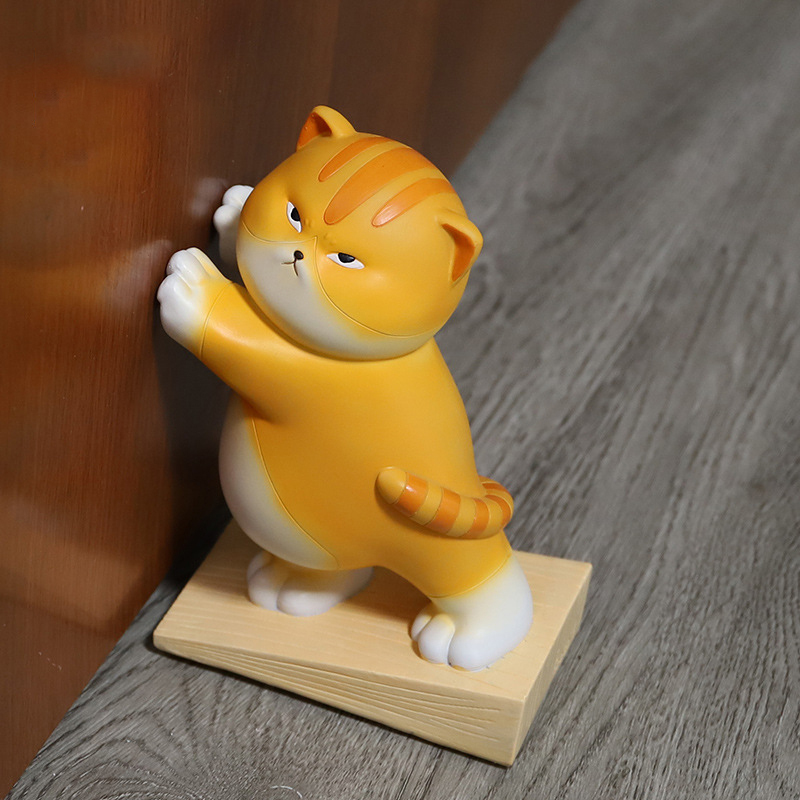 Creative Cartoon Door Stopper, No-Drill Anti-Collision Windproof Door Block, Bookend, Door Wedge, Door Holder, Resin Door Stopper