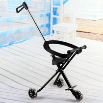 Walk the baby Slide the baby artifact Five-wheeled tricycle lightweight folding 1-6 years old childrens trolley with baby artifact