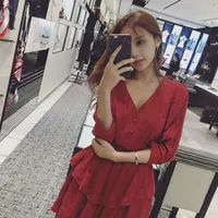 2019 phụ nữ mới mùa hè phong cách váy ren nữ tính thời trang cổ điển Hàn Quốc của váy ngắn nước ngoài thủy triều - váy đầm váy ngủ 2 dây