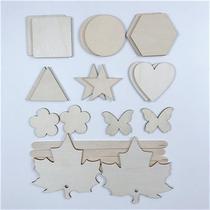 Tie-dye geometric plywood tool shape puzzle indigo-dyed wood chips learning handmade materials printing and dyeing indigo dye wax