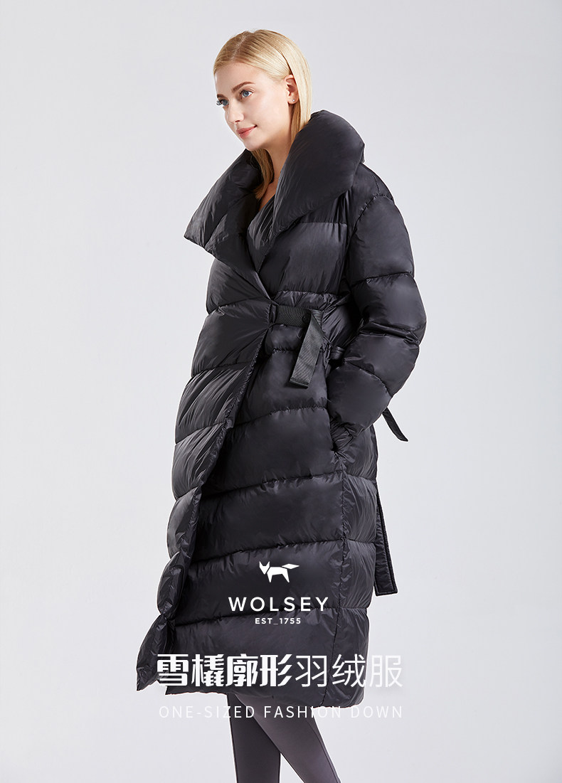 英国 Wolsey 女式长款大廓形羽绒服 双重优惠折后￥399包邮 3色可选