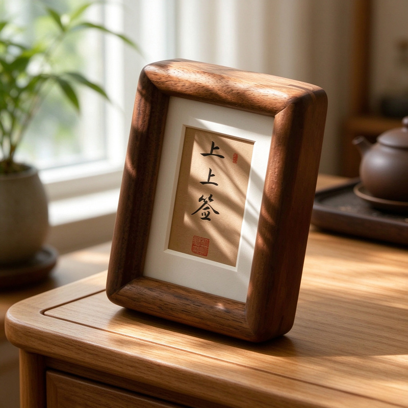 Black Walnut Solid Wood Photo Frame with Rounded Corners 6inch 78inch Mini DIY Cultural and Creative Calligraphy Desktop Display Photo Framing Picture Frame