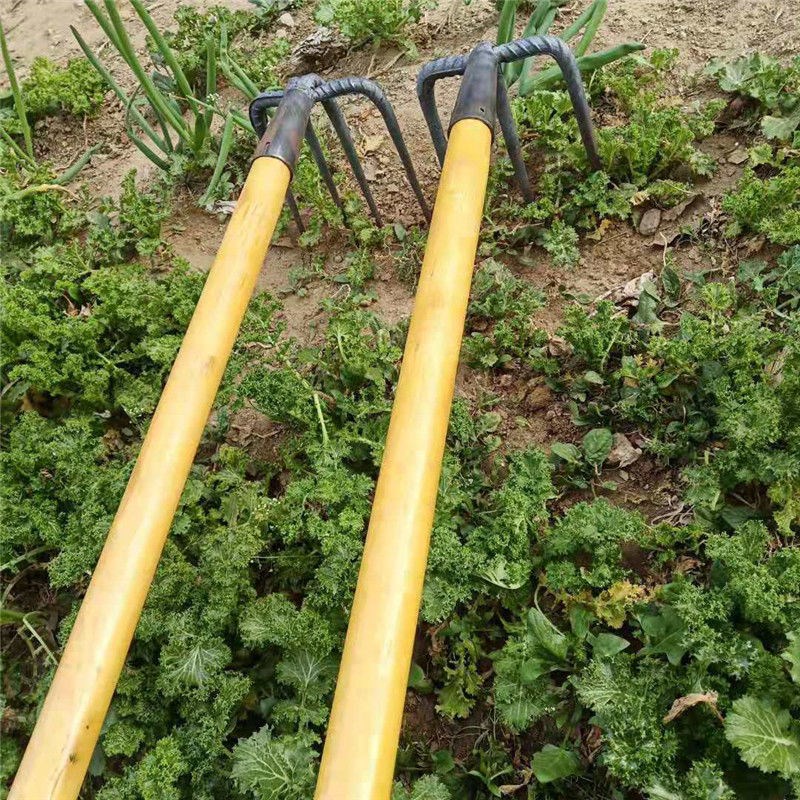 Catch Hook Iron Harrow Agricultural Tool Grab Hook Nail Harrow Three Four Teeth Harrowing Earth Harrowing Clay Harrowing Harrowing Rake Garden Rake