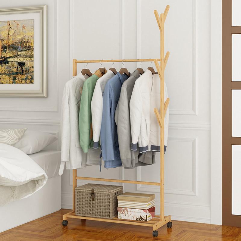 Hanging hanger floor-to-ceiling simple bedroom built-in rack cloakroom multi-function rack room household clothes drying artifact